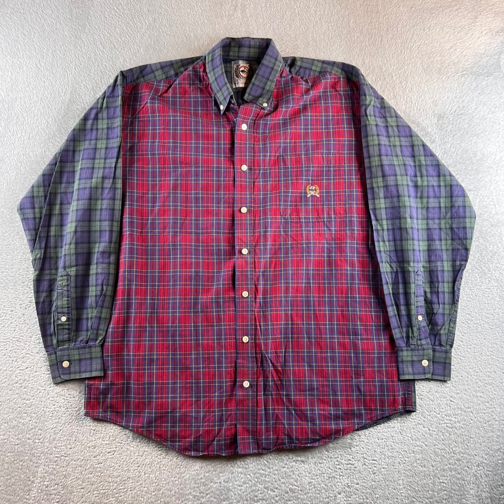 VTG Cinch Miller Plaid Button Down Western Shirt Mens M Red Green Blue